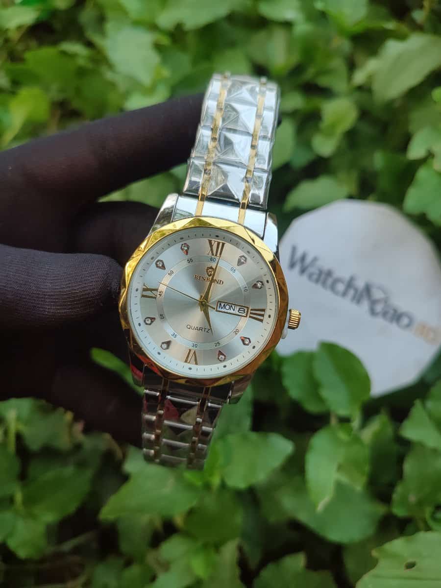 Binbond Diamond Cut White Dial